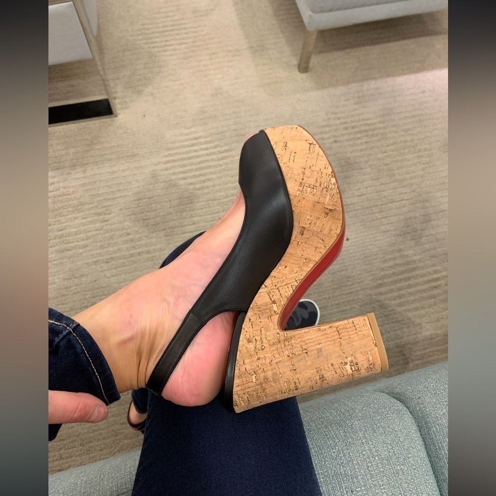 Christian Louboutin Reine De Liege 120 Nappa Cork Wedges Sold Out